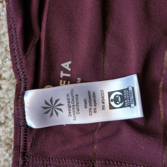 Athleta maroon side tie Chi tank size large - Picture 5 of 8